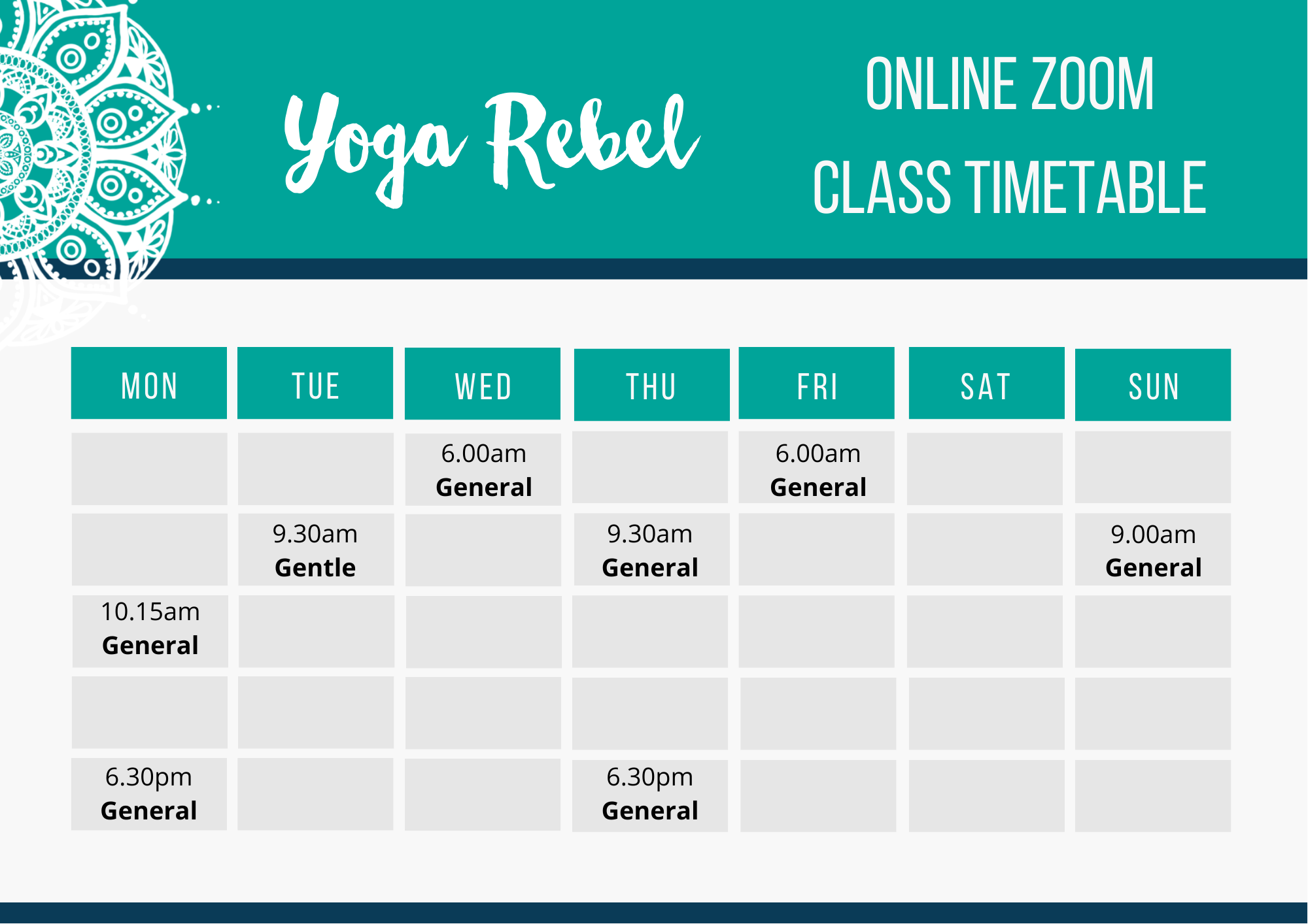 Online Classes old Yoga Rebel